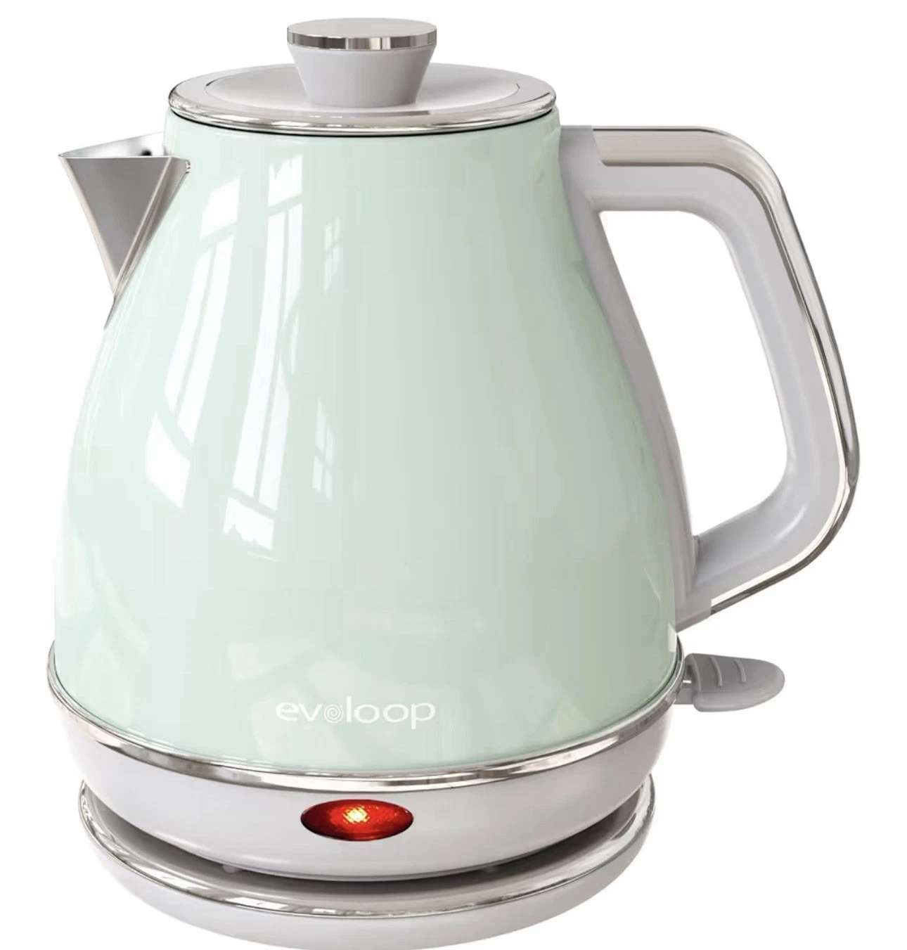 Electric Tea Kettle, 1500W /1.0L Hot Water Boiler Heater Pot, Retro Small Ele...
