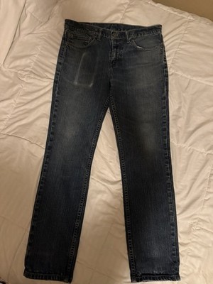 Levis 511 Slim Fit Jeans Mens 34x32 Dark Wash Blue Denim Casual 34W 32L