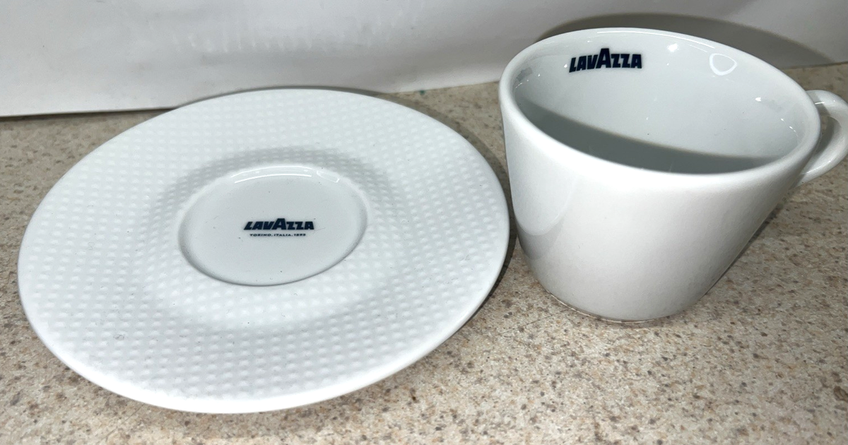 Lavazza 4 oz Coffee Cup & Saucer. *UNIQUE STYLE* | eBay