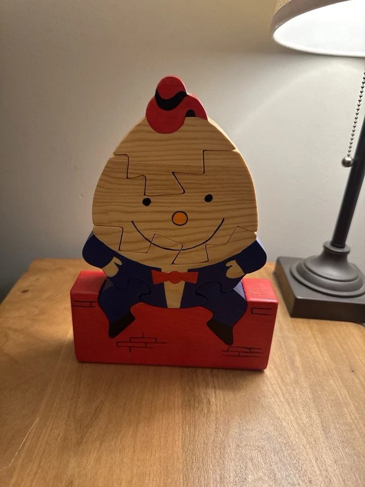 Humpty Dumpty Wooden Puzzle 6 Piece Stacking Toy 9” Tall x 7” Wide Vintage - Image 2 of 4