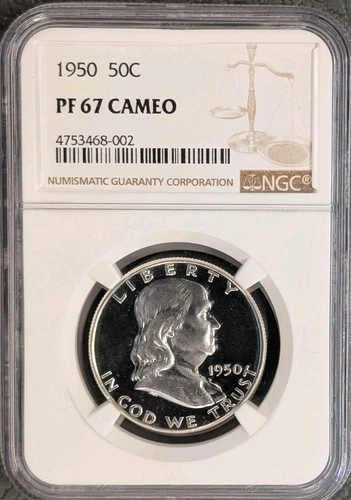 1950 PROOF Franklin Half Dollar 50C Coin - PCGS PR67 Cameo  FREE SHIPPING