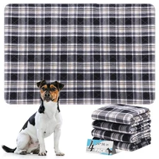 Washable Dog Pee Pads 24"x36" - 4PCS Reusable Training Pads, Non-Slip, Absorbent