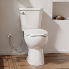 17" ADA Two-Piece Toilet, Elongated Bowl And Siphon Jet Flush 1.28 GPF, S-Trap
