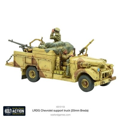 LRDG Chevrolet support truck (20mm Breda) Bolt Action Warlord Games Tabletop NEU