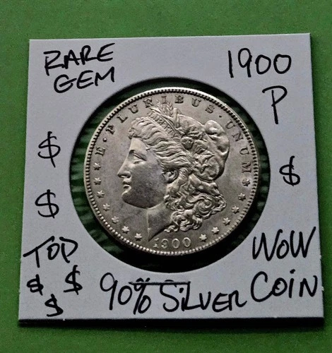 1900 P Morgan Silver Dollar FLASHY AU Gem TRUE BEAUTY Higher Grade Silver Coin