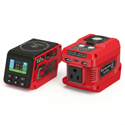 #ad #ad 2 in 1 Power Station for Milwaukee 18V Battery 300W DC Regulator 220W AC Inverte $47.69