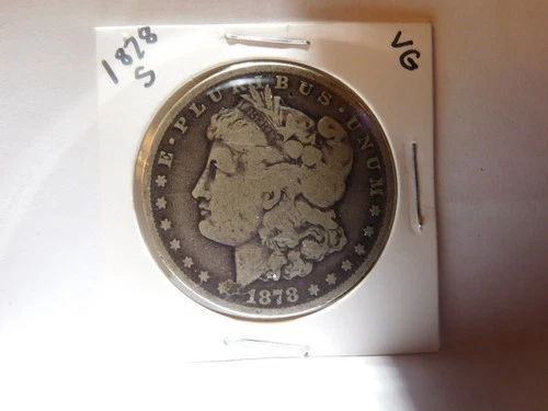 1878 S Morgan Silver Dollar, 90% Silver, Very Good Condition, San Francisco Mint