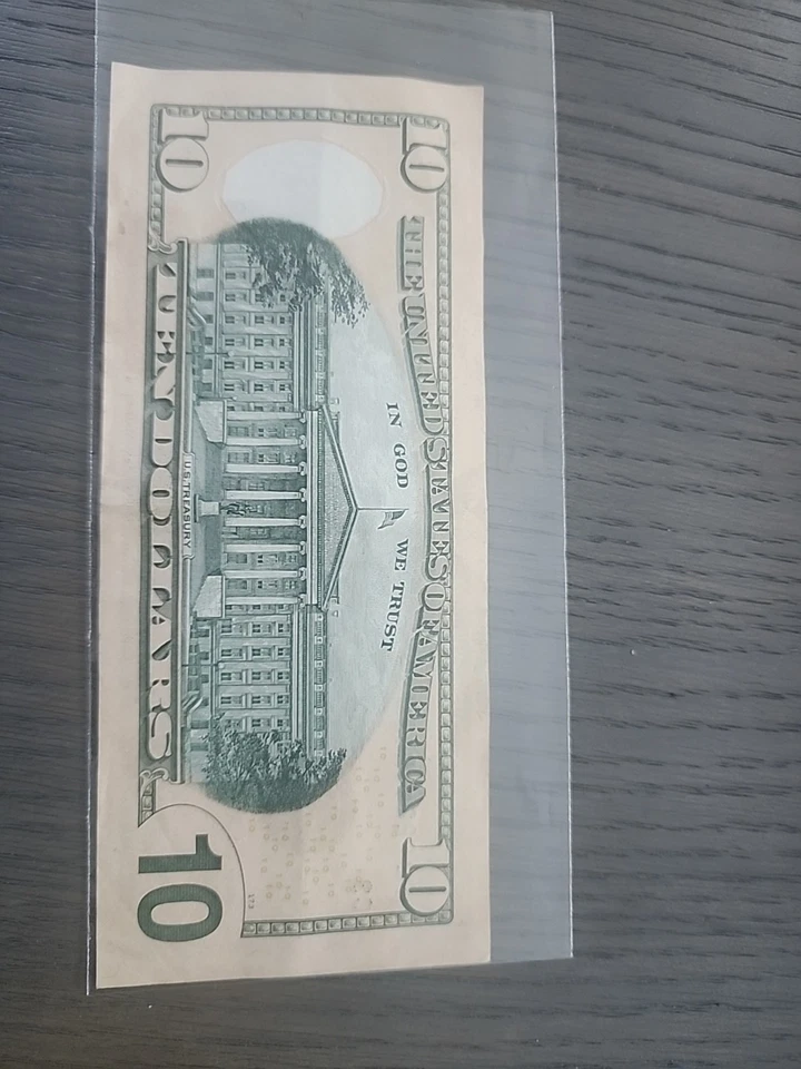 2017 $10 Dollar Bill Note Fancy Repeating Serial Number PC 22244246 B - Image 4 of 4