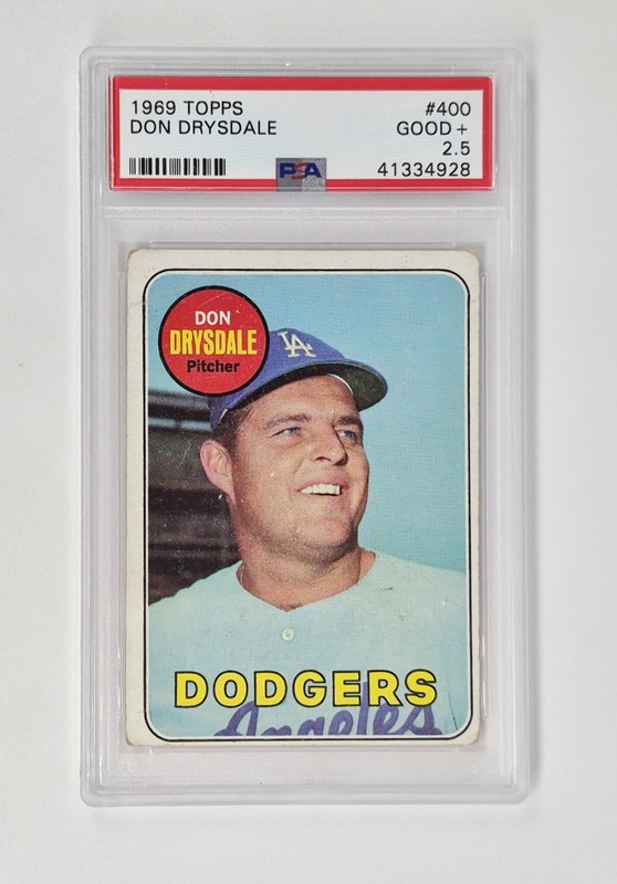 PSA GRADED VINTAGE 1969 Topps Don Drysdale Los Angeles Dodgers #400