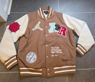 AIR JORDAN X CACTUS JACK TRAVIS SCOTT MEN'S VARSITY BOMBER JACKET SZ XL EUC