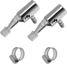 2-Pack 1/4" Lock on All Metal Air Chuck, Portable Mini Air Compressor Tire Infla