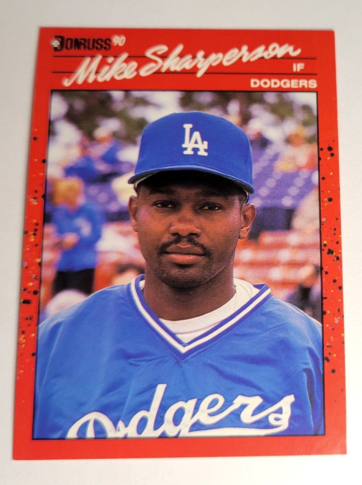 1990 Mike Sharperson Card #603 Donruss Los Angeles Dodgers Baseball Card MLB