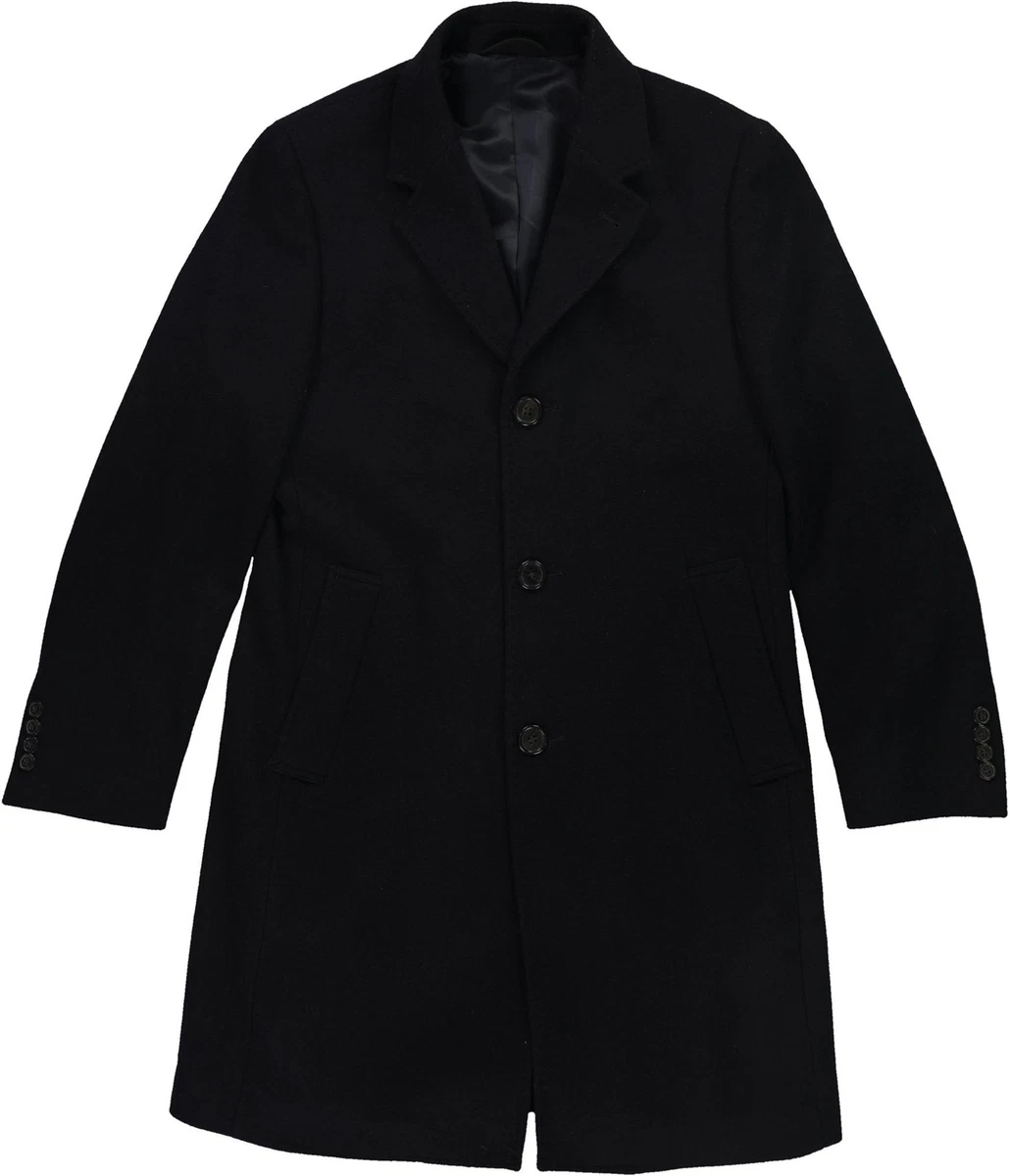 Wool Outer Shell Blue Coats, Jackets & Vests Overcoat for Men for