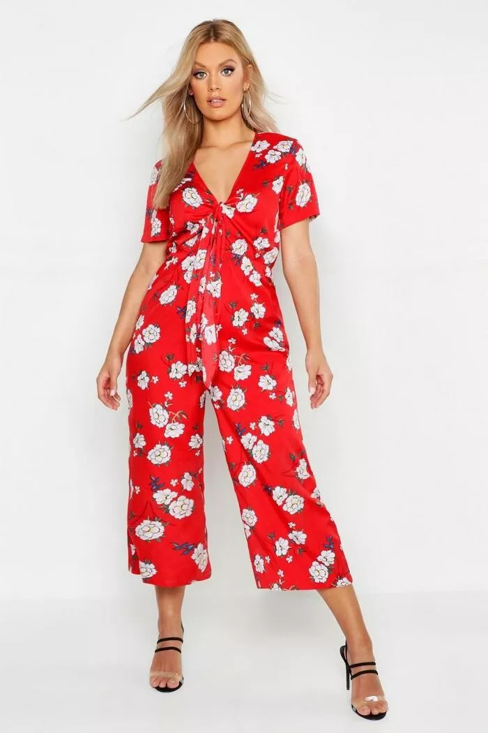 Boohoo red sale jumpsuit