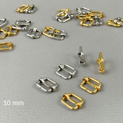 Boucle coulissante métal sangle 10 mm aspect argenté ou doré tarif