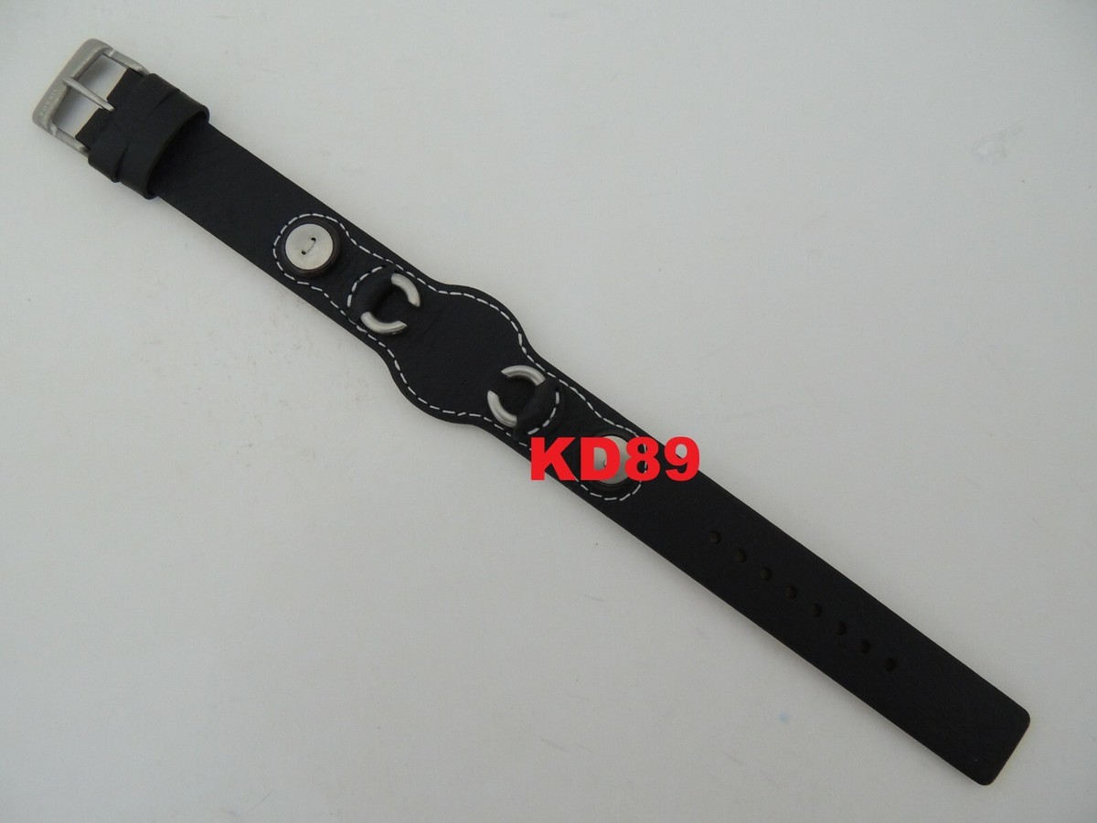 Genuine original Fossil JR-1015 Black leather strap band | eBay