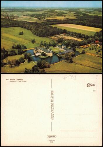 Postcard Dorsten Schloss Lembeck from the plane, aerial view 1972 - Picture 1 of 3