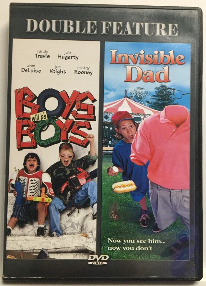 Boys will be Boys/Invisible Dad [1997/1998](DVD,2007,Double Feature) Great Shape - Image 2 of 4