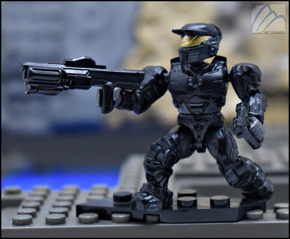 FIGURA HALO MEGA BLOKS UNSC STEALTH NEGRA MARCA ESPARTANA IV 97004 BRUTE MERODEADOR Foto 2 de 4