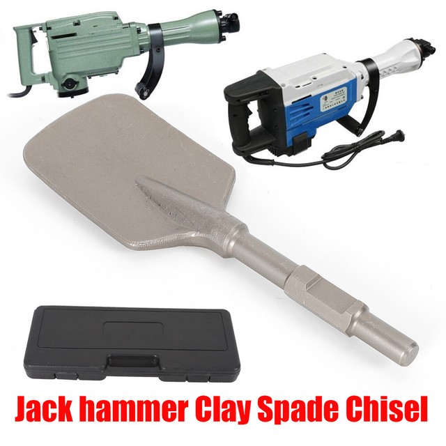 Extra Wide JACK HAMMER SQUARE LONG SERIES CLAY SPADE CHISEL JACKHAMMER