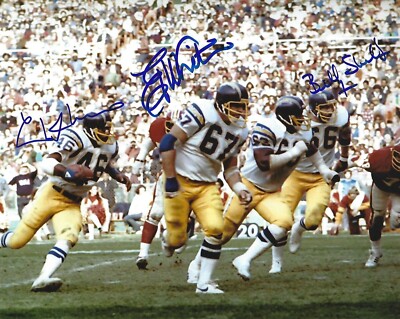 Chuck Muncie Ed White Billy Shields Signed 8x10 Photo 1980s Air Coryell Picture