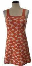 Zara Orange and White Flower Mini Dress Size S