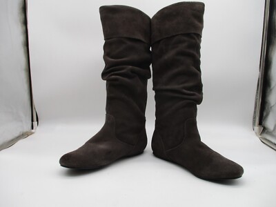 Steve Madden Bonanza Brown Suede Leather Slouchy Boots Women's Size 8