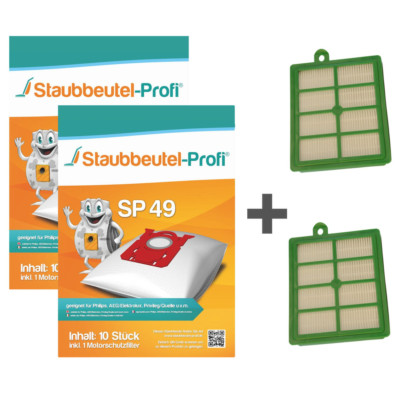 20  Staubsaugerbeutel, 2x Hepafilter passend für AEG Silent performer ASP7150