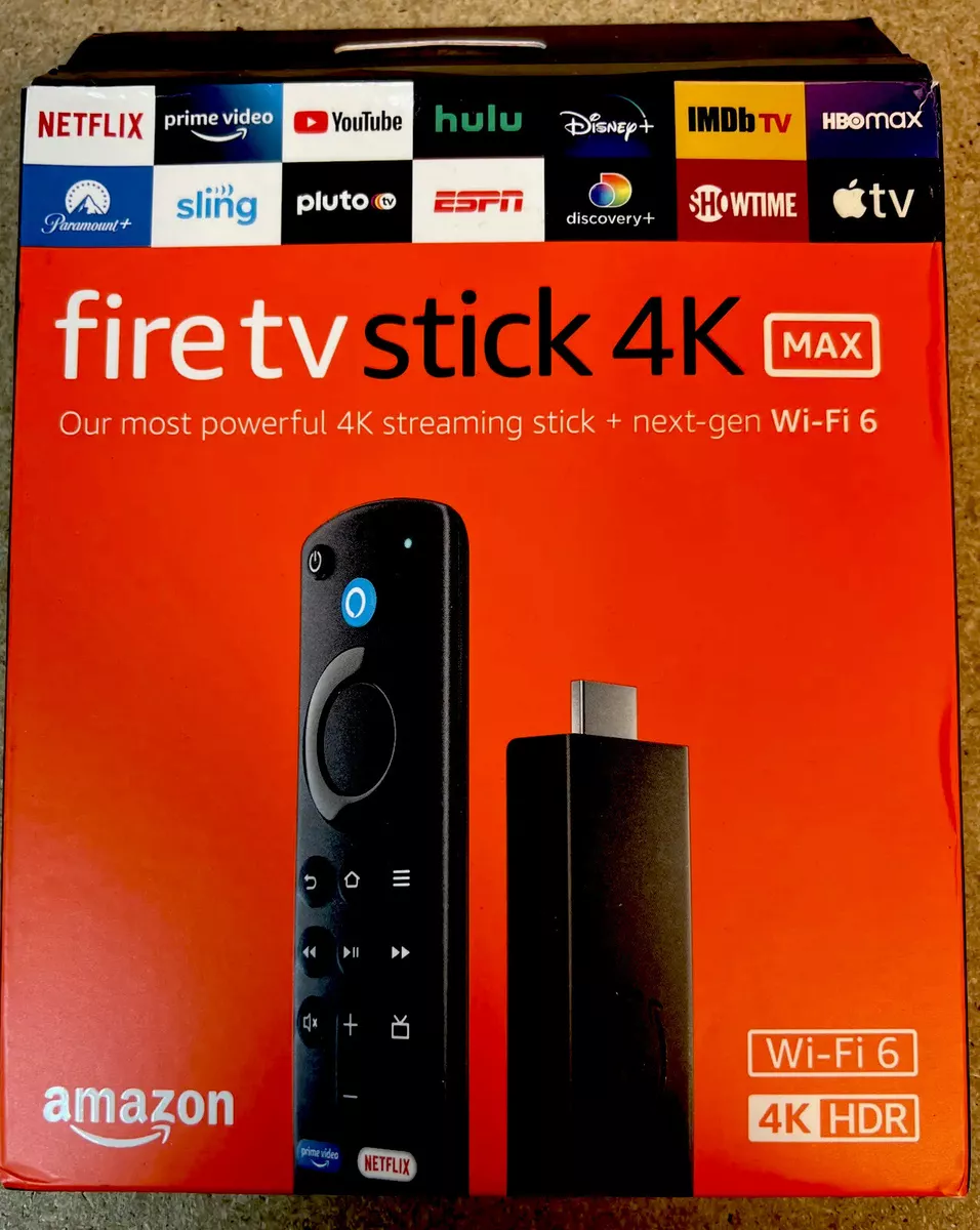 Fire TV Stick 4K Max streaming device, Wi-Fi 6, Alexa Voice Remote  (includes TV controls)