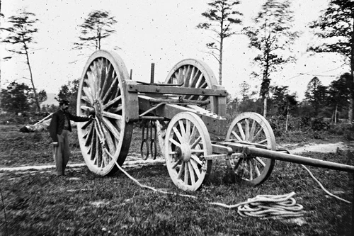 New 5x7 Civil War Photo: Sling Cart for Transporting Big Guns at Dutch Gap
