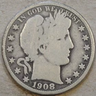 1908-O Barber Half Dollar 50c G+ As Pictured Bk3