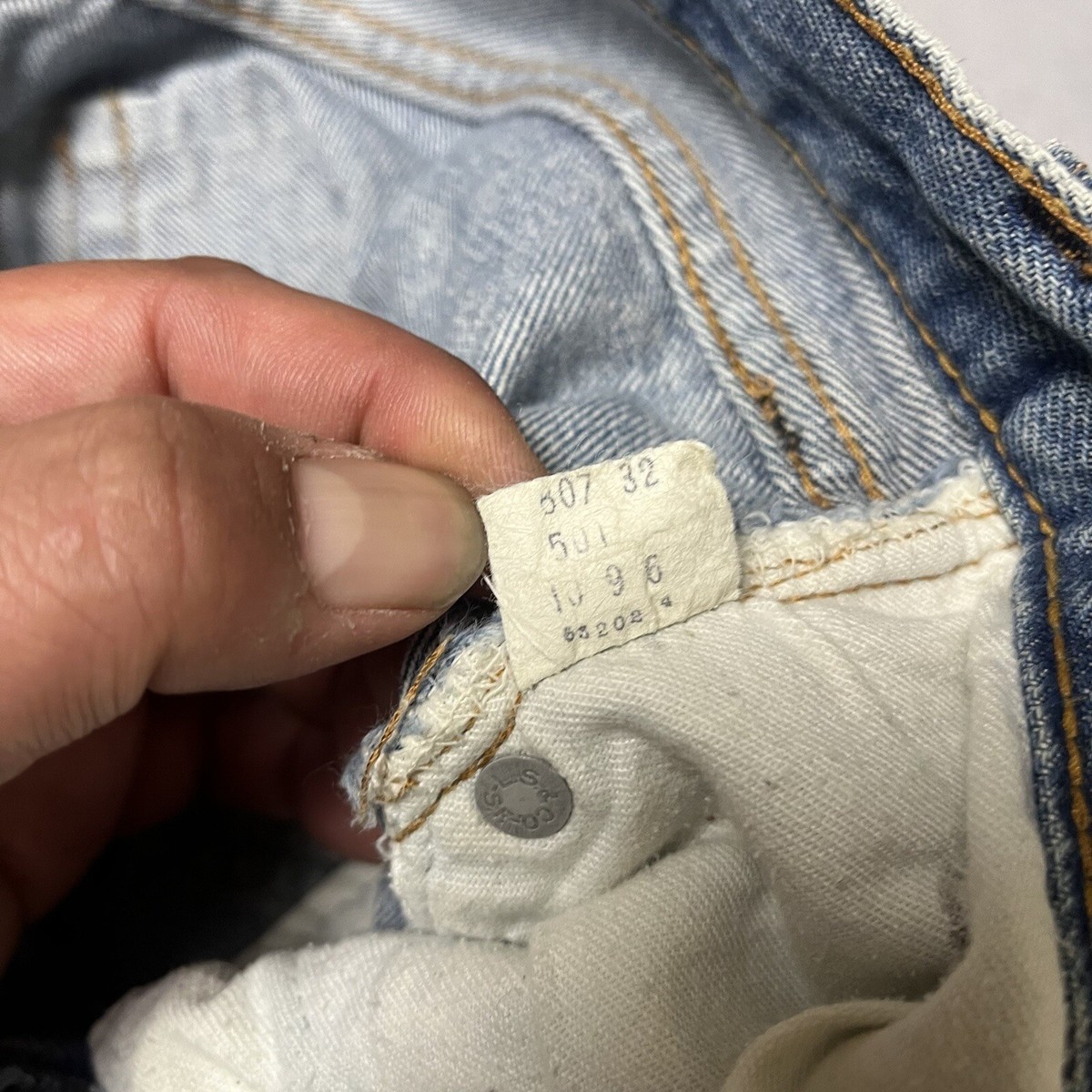 Vintage Levi's 501 Redline Selvedge USA Denim Jeans #6 32x34 Fit