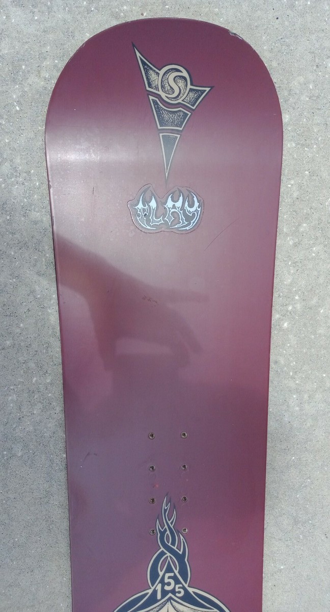 Vintage Sims Snowboard 90s All Mountain 155 Maroon black Made in
