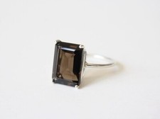 925 Sterling Silver Smokey Quartz Gemstone 100 GENUINE Handmade Ring