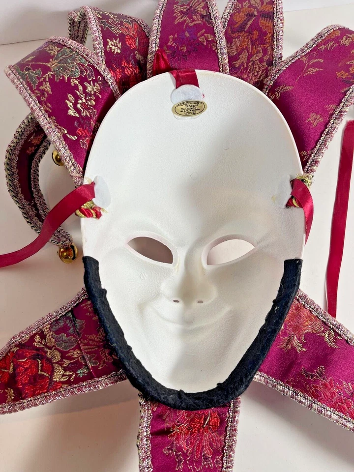 Venetian Mask Masquerade II Sogno VEneziano Di C.T. Venexis Purple Bells Floral - Image 4 of 4