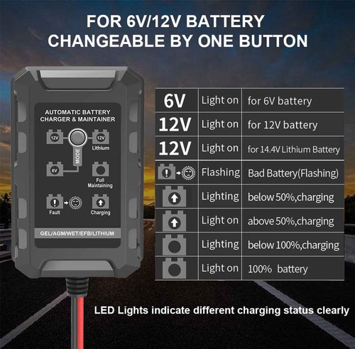 12V 100Ah 140Ah LiFePO4 Lithium Iron Phosphate Battery RV Charger Maintainer - Picture 3 of 9
