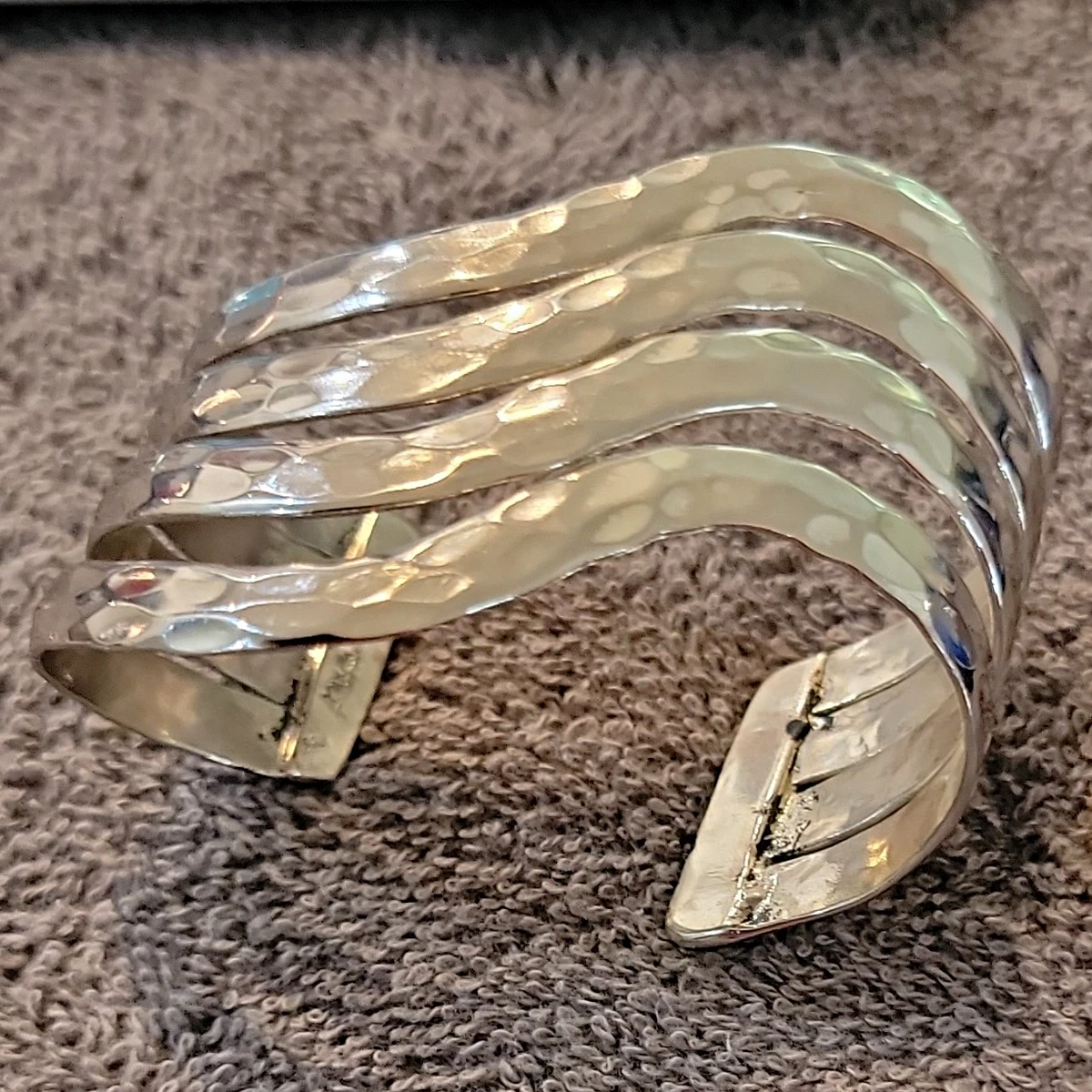 sterling silver wave bangle products for sale | eBay UK