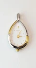 Vintage Seiko 1F21‑5A10 Teardrop Pendant Watch – Gold & Silver – No Chain