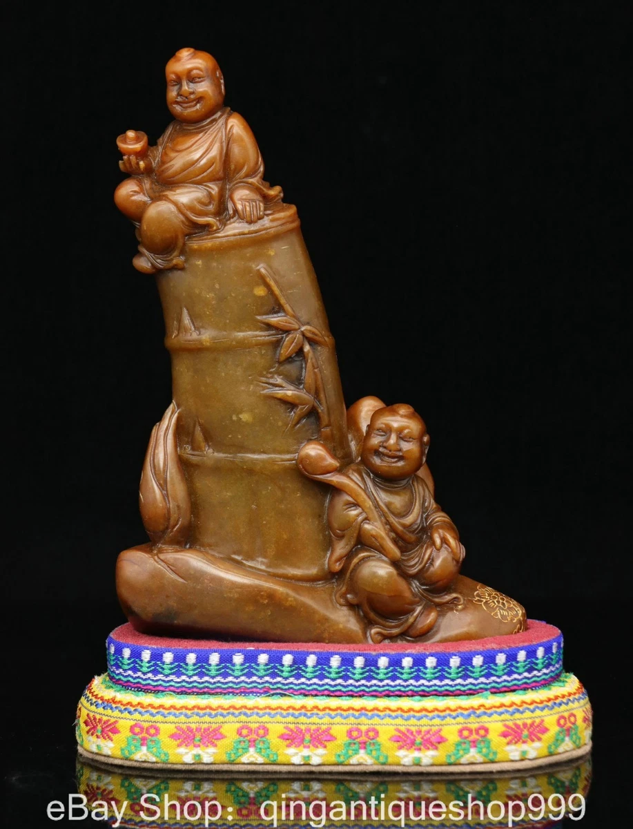 黄色中国寿山石主要古董原始古董| eBay