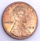 1919 P Philadelphia Copper Better Lincoln One Cent BU Uncirculated Wheat Penny
