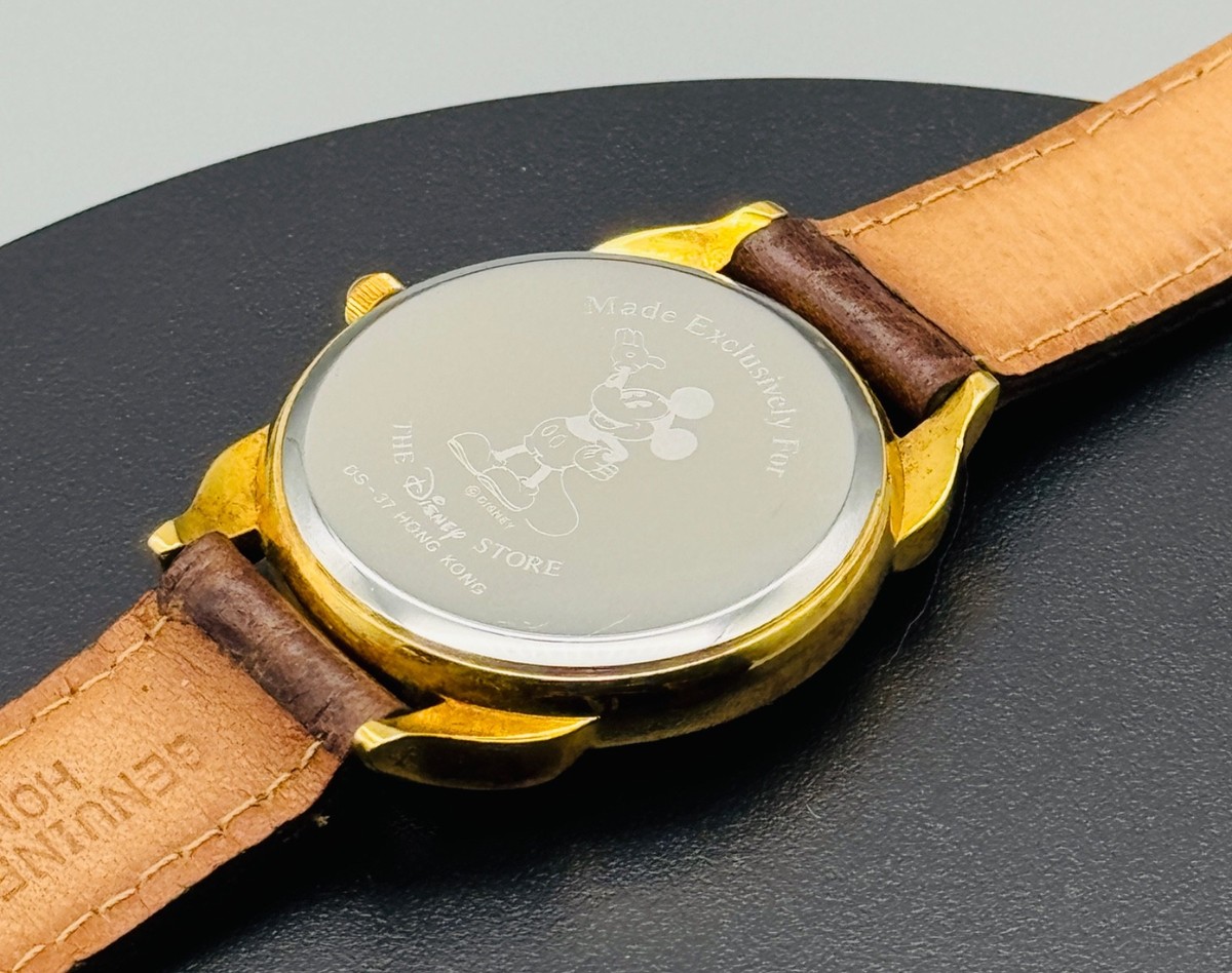 RARE Vintage Disney Store DS-38 Mickey Mouse Skeleton Watch - Gold Tone Mickey Mouse Disney watch for men and women | Gold Skeleton  main image 3