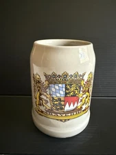 German Beer Stein 🇩🇪 Never Used! Beautiful Bayern Crest On Front. Mid 1990’s.
