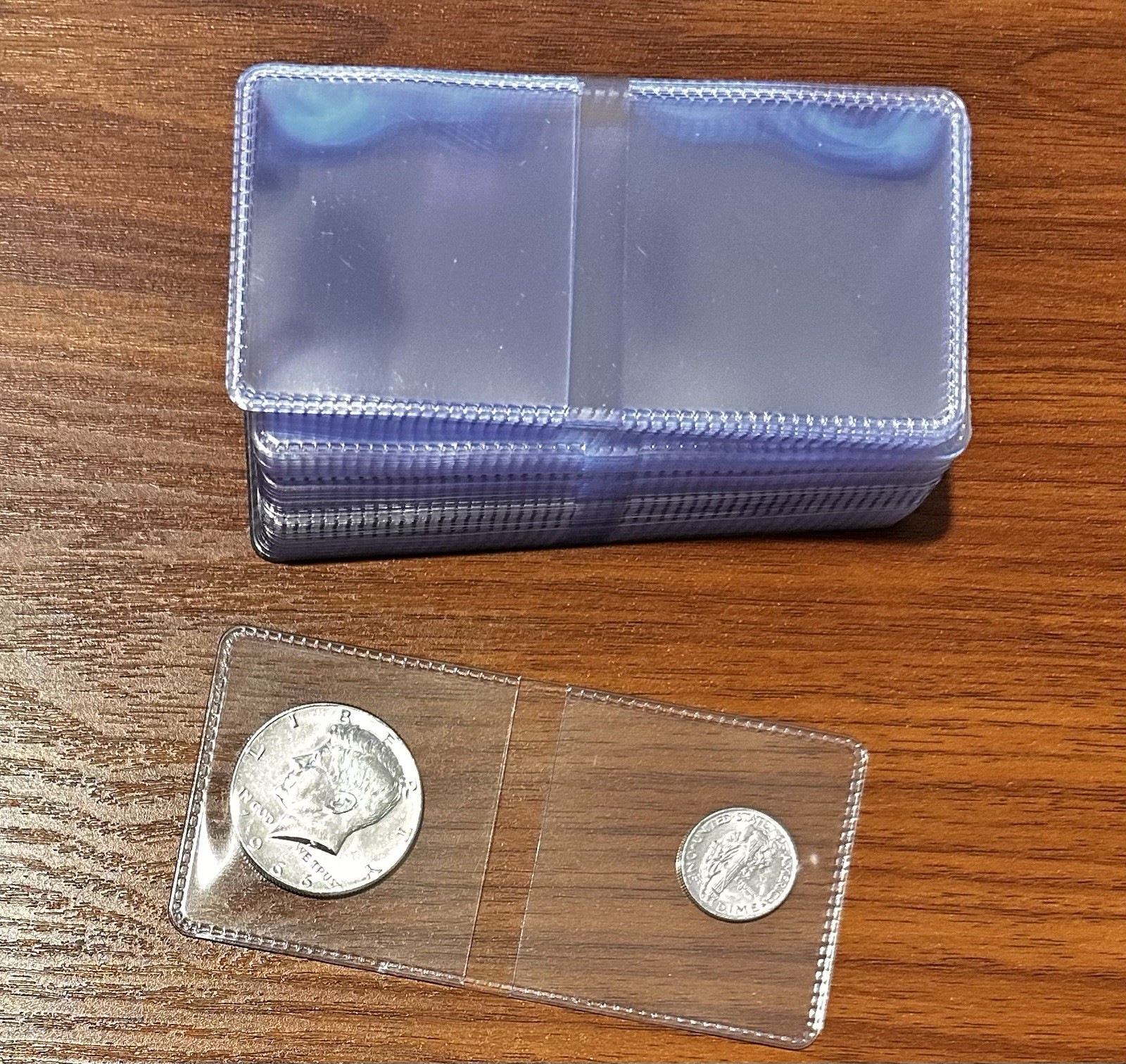 Lot of 50 Guardhouse 2 x 2 Standard Double Pocket Round Corner (uPVC) Coin Flips