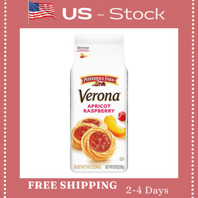 Verona Apricot Raspberry Thumbprint Cookies, 6.75 oz. Bag