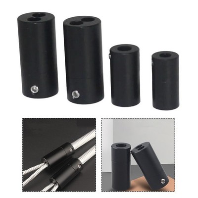 Dual-Ausgangsfähigkeit mit stilvollen schwarzen Aluminium-Audio-Splitting-Kabel