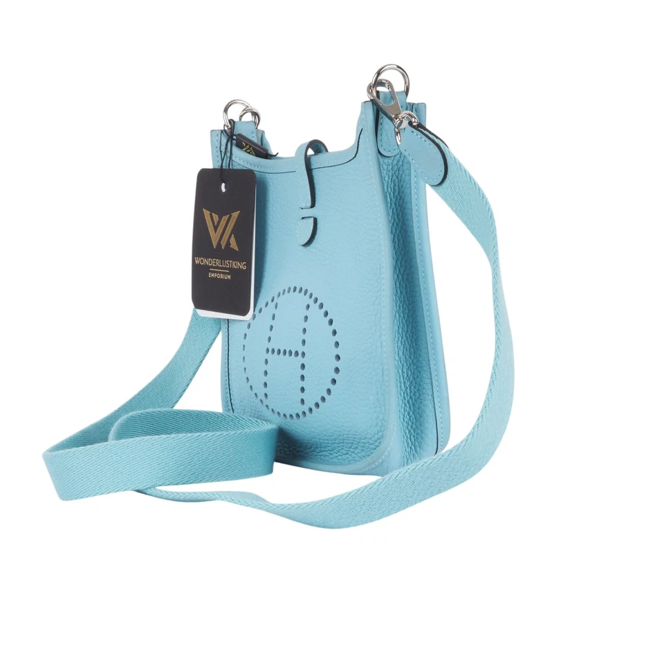 HERMÈS Evelyne TPM 16 Clémence Bleu Saint-Cyr PHW 2016 parfait état - Photo 4/4