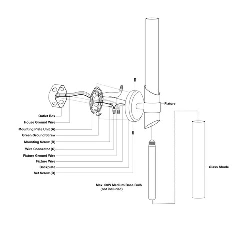 Vaxcel Lighting W0463 Webster 2 Light 25" Tall Bath Bar - Nickel New - Picture 3 of 4
