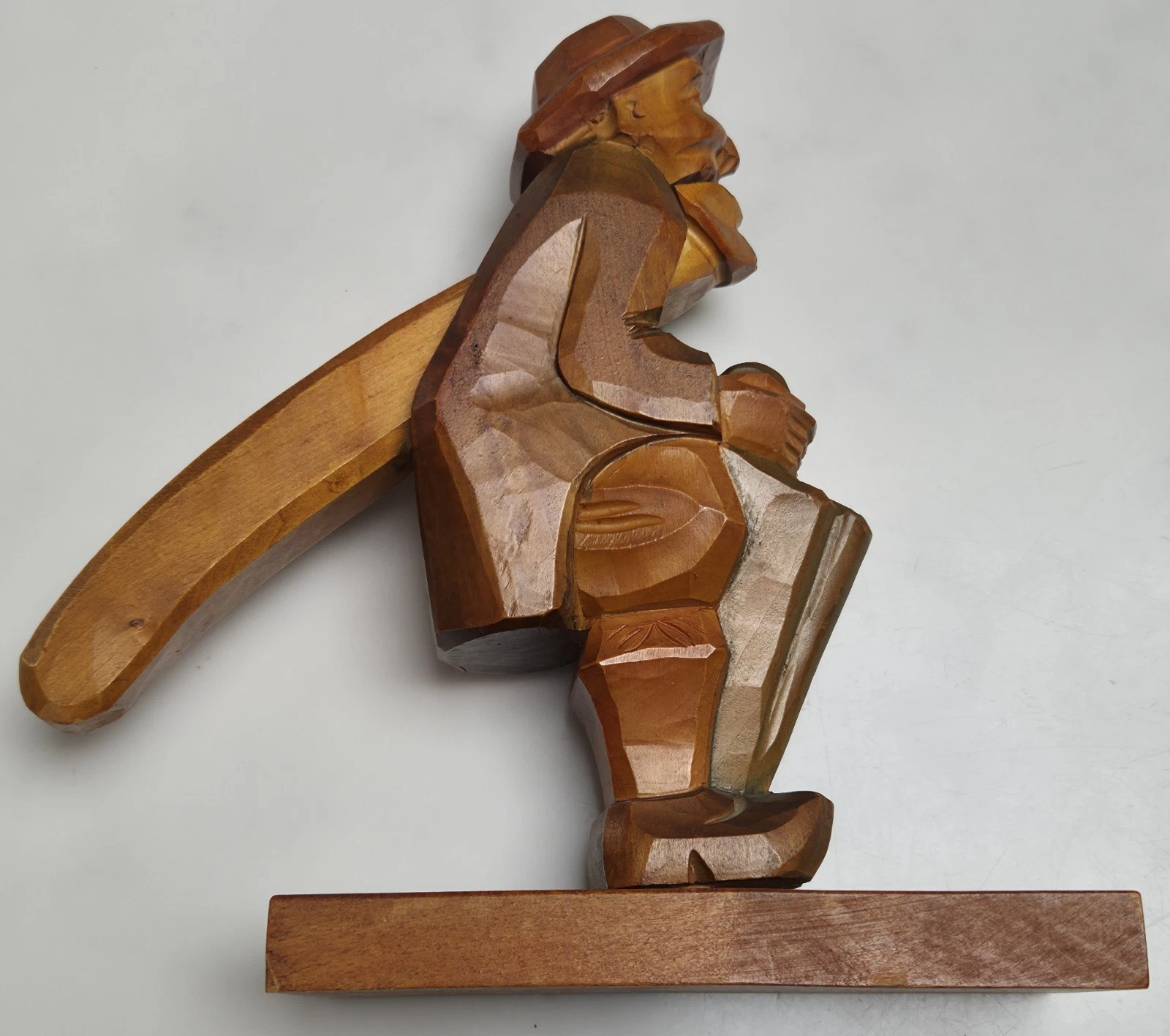 Vintage Carved Wooden Nutcracker Man German Black Forest Style 20cm