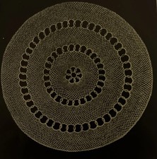 Vintage 1930-1950's Crochet Pattern LACY LINKS Floral Geometric Lace Doily 15"