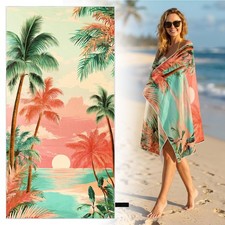 Oversized Beach Towel for Women Adults, 35x72" Large Sand-resist Beach Towel,...